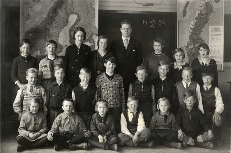 Skolkort Saltarö skola 1934