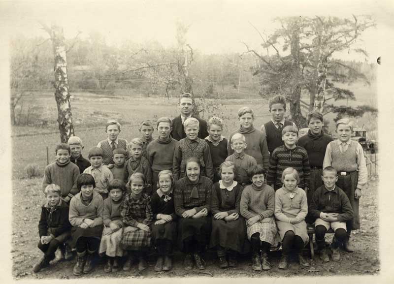Skolkort Saltarö skola 1937